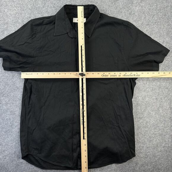 Buck Mason Shirt Mens Large Black Short Sleeve Button Up Pocket Collared Casual - Picture 7 of 10